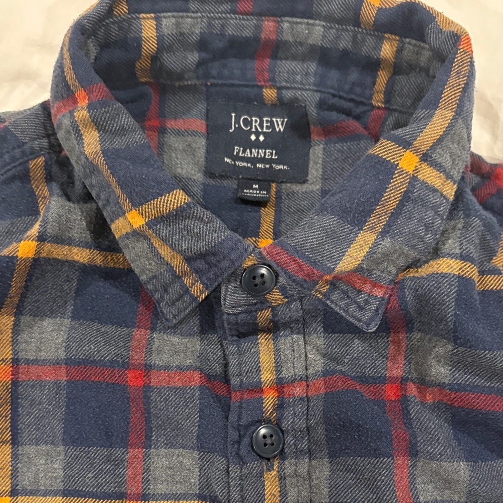 J. Crew Men's Multicolor Plaid Flannel Shirt